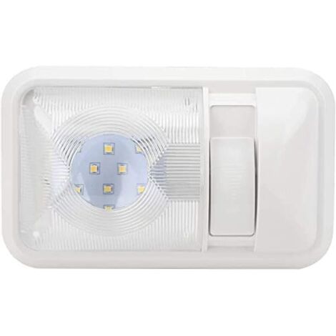 Vtizikl Lumière intérieure LED 12 V, plafonnier, double lumière blanche naturelle avec interrupteur pour camping-car, camping-car et bateau. (1/5)