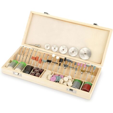 Vtizikl Accessoires d'outil Rotatif, 242 Pièces Jeu D'accessoires Rotatifs Universels Montage pour Tiges de 1/8"(3 Mm)