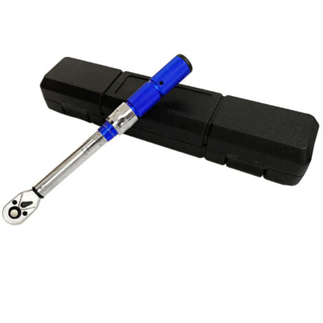 Vtizikl Clé dynamométrique 3/8", 5-60 NM Kit de clés dynamométriques pour vélo et moto, 0,2 NM Micro réglage avec blocage, clé dynamométrique avec tête à cliquet réversible à 72 (1/4)