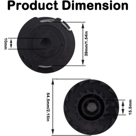 Vtizikl Bobine de rechange pour fil de débroussailleuse, bobine de fil pour tondeuse à gazon, 4 m x 1,6 mm, compatible avec les modèles Art 23SL et Art 26SL, lot de 3 (1/4)