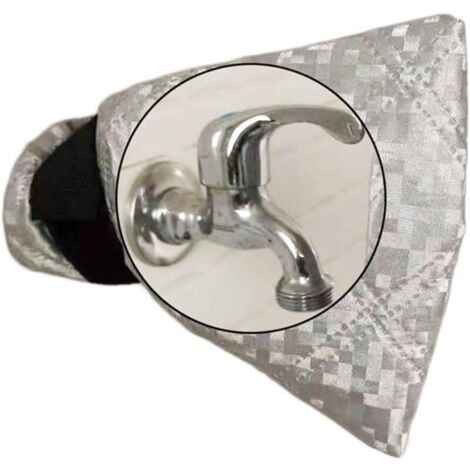 Vtizikl Couvercles de robinets extérieurs , couvercles de robinets d'hiver étanches en aluminium antigel pour jardin, terrasse, pelouse (1/4)