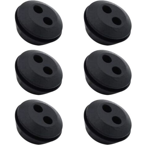 Vtizikl Kit de 6 bouchons pour conduite de carburant , joint en caoutchouc pour réservoir, 2 trous, passage de tuyau, accessoires pour débroussailleuse (1/4)