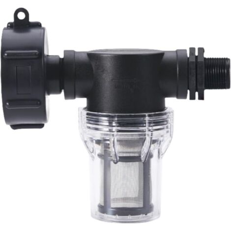Vtizikl Récupérateur d'eau de pluie - Réservoir de 1 000 litres avec filtre, raccord pour tuyau d'arrosage S60 x 6 3/4" (24 mm x 20 mm)