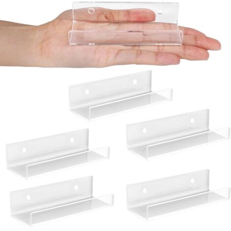 Vtizikl Lot de 6 supports de disques en acrylique transparent de 10 cm, décoration murale pour chambre à coucher et salon (1/4)
