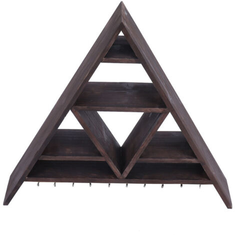 Vtizikl Étagère murale, triangulaire murale en cristal, décoration pour la maison et le bureau (1/4)
