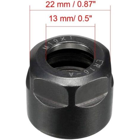 Écrou De Serrage ER16-A M22 X 1,5 - Pour Mandrin CNC - Dimensions 28x18 Mm - Remplacement Pour Porte-outils