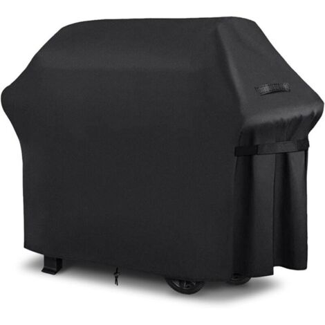 Vtizikl Housse Barbecue Exterieur, Barbecue Gaz, Oxford, Bâche de Protection BBQ avec Cordon Ajustable, Anti-Vent, Anti-UV, Impermeable, Noir, (147x61x117cm) (1/4)
