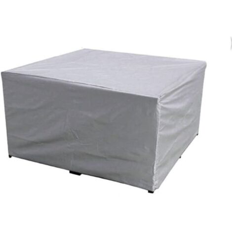 Vtizikl Housses de Meubles de Jardin Oxford Robuste,Housse de Table de Patio Étanche Anti-poussière Coupe-Vent,Housse de Protection de Table Anti-UV pour Chaises D'extérieur,Silver-22511682 (1/4)