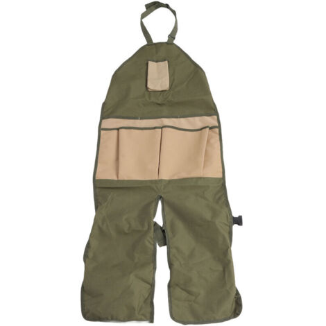 Vtizikl Tablier de jardinage en tissu Oxford 600D robuste avec boucle réglable et plusieurs poches à outils pour jardin, cour, ferme, protection des jambes durable et résistante à l'usure (1/4)