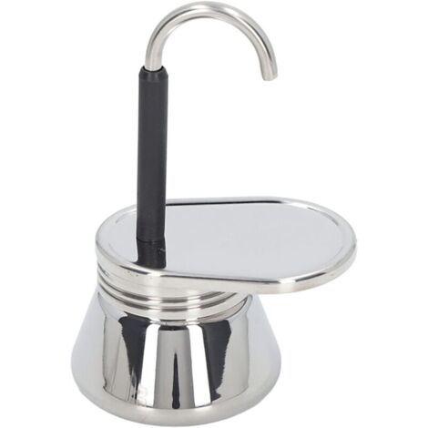 Vtizikl Petit moka en acier inoxydable (grade alimentaire) à un bec, durable et léger – idéal pour préparer du café italien chez soi ou en camping, compatible avec les plaques de cuisson. (1/4)