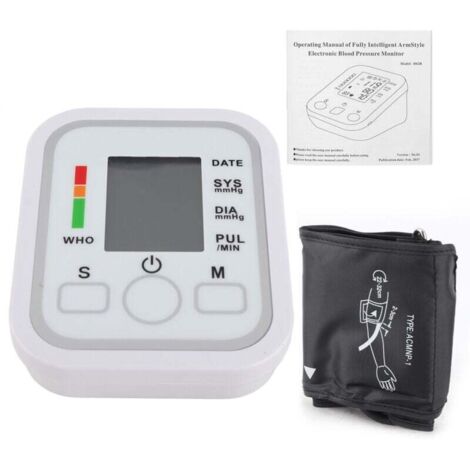 Vtizikl Tensiomètre à écran LCD, mesure précise, tensiomètre portable avec fonction de réglage de l'heure (1/4)