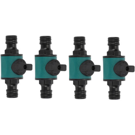 Vtizikl Lot de 4 adaptateurs de tuyau d'arrosage rapides en plastique anti-fuite, adaptateur de tuyau d'arrosage à double tête pour système d'irrigation, compatible avec les tuyaux standard (1/4)