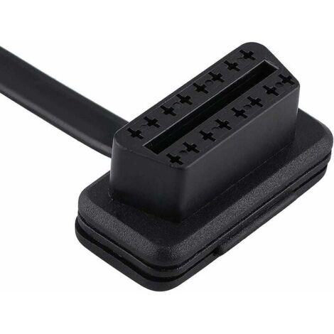 Vtizikl Câble Rallonge Diagnostic de Voiture On-Board Diagnostics2 Câble d'Extension On-Board Diagnostics2 16 Broches Mâle à Femelle 30cm/60cm/100cm(100CM) (1/4)