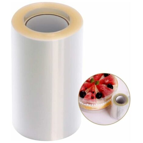 Vtizikl Rouleaux à Gateaux Transparent Ruban D'acétate Feuilles de Papier pour Cercle Patisserie Film à Chemiser Transparent pour Mousse Chocolat Décoration de Gateaux (10m x 10cm)-Fei Yu (1/4)