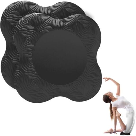 Vtizikl 2 Pièces Yoga Genouillère, Tapis de Yoga Antidérapants Résistant à l'usure Protège Les Genoux, Les Mains, Les Poignets et Les Coudes Noir-Fei Yu (1/4)