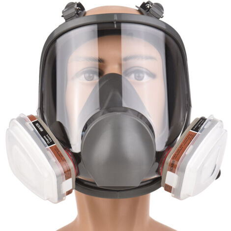 Vtizikl Couverture de respirateur intégral réutilisable 16 en 1,vapeur organique à gaz, large champ de vision pour machine à peindre,polissage,soudage et autres protections de travail (1/4)