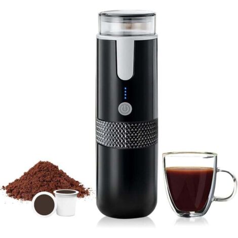 Vtizikl Machine à café portable compatible avec les capsules de tasse K Café moulu Cafetière à main à commande manuelle pour le camping, la randonnée (1/4)