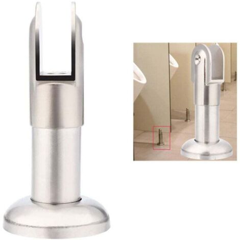 Vtizikl Accessoires de Cloison de Toilette, Support de Cloison Réglable de Pied de Contreventement de Salle de Bains de Toilette Publique d'acier Inoxydable (1/4)