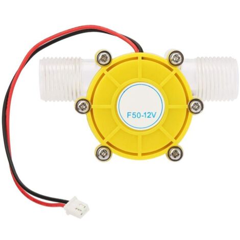 Vtizikl Générateur de turbine à eau Micro-Hydro hydraulique DC Générateur d'énergie hydraulique Micro générateur F50 Micro-hydro DC pompe à débit d'eau Turbine(F50 12V jaune transparent)