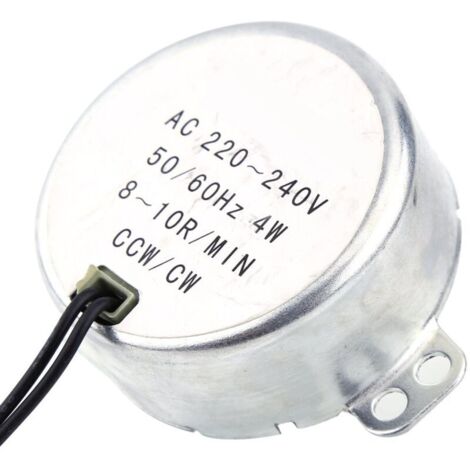 Vtizikl Moteur Micro Onde,Moteur Creche,Motoréducteur 10Rpm,Moteur Synchrone,Ty50A Synchrone M 1Pc 220240V Ac Moteur À Engrenages Synchrone 4W Cwcw0.81 Rpm (8-10Rpm) (1/4)