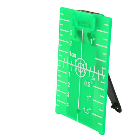 Vtizikl Plaque Cible Laser Magnétique avec Support Arrière Indicateur de Niveau Laser Ligne Croisée Outil de Mesure de Distance à Double échelle(Tableau cible feu vert) (1/4)