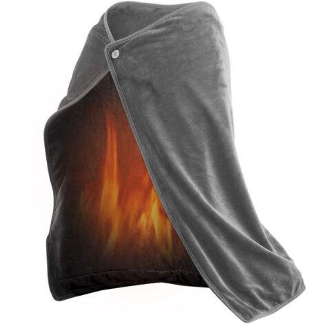 Vtizikl Châle chauffant Électrique Couverture chauffante Coussin USB , couverture en flanelle lavable avec 3 réglages de chauffage pour voiture, maison (1/4)