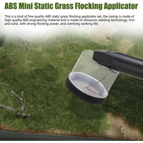 Mini Applicateur De Flocage Statique – Herbe De Modelisme – 3V DC 3000V – Avec Tamis Et Poudre – ABS