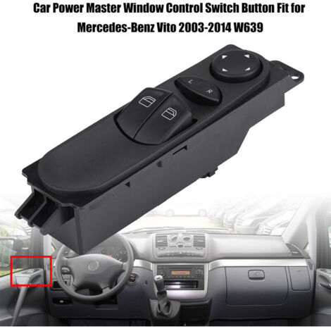 Vtizikl Bouton de commutation de commande de fenêtre principale d'alimentation de voiture adapté pour Mercedes Benz Vito 2003-2014 W639 (1/4)