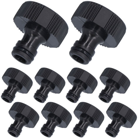 Vtizikl 10 adaptateurs de filetage 15 mm, raccords de tuyau en plastique durables et étanches pour cour et jardin, G1 femelle (1/4)