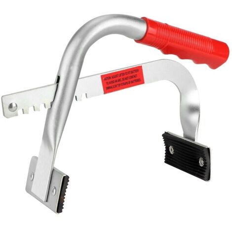 Vtizikl Carrier de la batterie, poignée de poignée AntiSlip Poignée en toute sécurité Utilisation rouge confortable pour les batteries de 4-1 / 2 pouces à 7-0,64 cm de large (1/4)