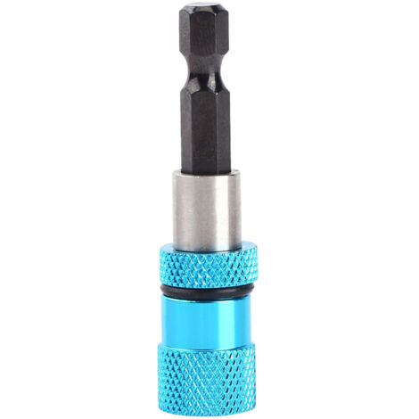 Vtizikl Portes Embout Magnétique Extension de Vissage Tournevis Bar Hex Shank Socket Adaptateur Foret pour électrique Tournevis 1/4inch Hex Longueur 60mm (1/4)