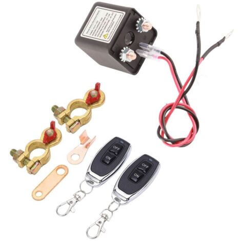 Vtizikl Interrupteur de Déconnexion de Batterie à Distance, DC12V 250A Télécommande sans Fil Antivol Interrupteur de Mise à Niveau pour Voiture, Interrupteur D'arrêt de la Batterie A (1/4)