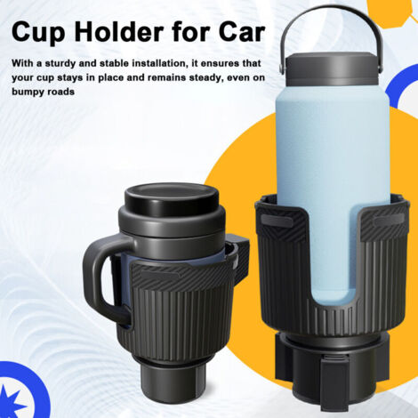 Vtizikl Tapus de voiture Expanseur Expander Boissons Bouteilles Adaptateur extension pour les grandes tasses de bouteilles en 3,0-4,4 pouces (1/4)
