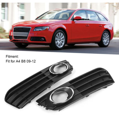 Vtizikl Paire de grille de feu antibrouillard gauche + droite couvercle de calandre de voiture 8KD807681 adapté pour A4 B8 0912 A (1/4)