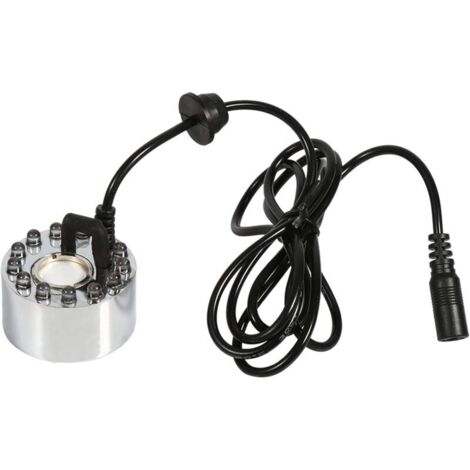 Vtizikl Fountain Pond Water Mist, nebulizzatore a ultrasuoni, atomizzatore, nebulizzatore, umidificatore, 12 LED, 24 V, colore (atomizzatore a tre gradienti di colore), produttore di nebbia a ultrasuo (1/4)