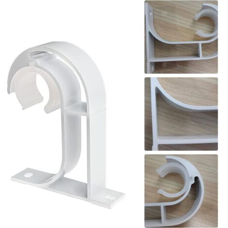 Vtizikl 4 pezzi supporto per asta per tenda da soffitto, supporto per asta per tenda da parete in lega di alluminio, adatto per asta con diametro 26-32 mm (1/4)