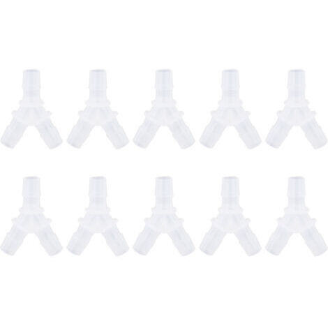 Vtizikl Raccords de tuyaux souples, connecteur de Type Y pour Aquarium, pompe à air, connecteur à 3 voies (12mm), 10 pièces (1/5)