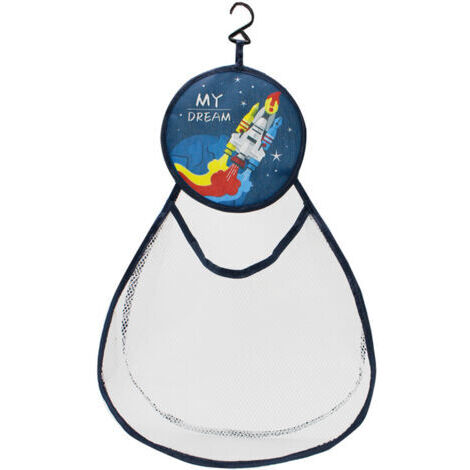 VtiziklSac de rangement pour jouets de salle de bain pour enfants pour le stockage de jouets de bain dessin animé sac suspendu de grande capacité（Fusée）