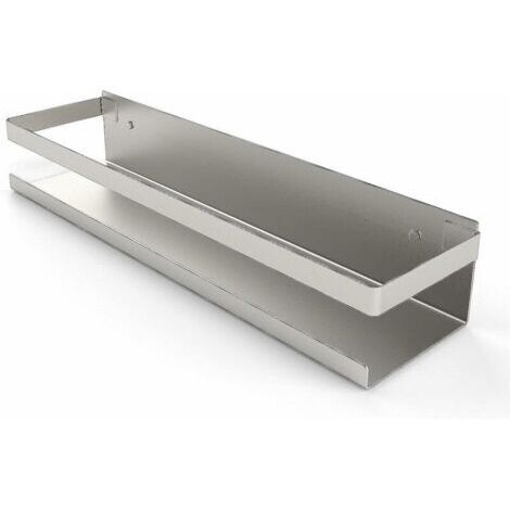Vtizikl Étagère de douche sans perçage – Acier inoxydable SUS304 – Auto-adhésif – Finition brossée 30 x 10 x 5,8 cm – Pour environnements humides