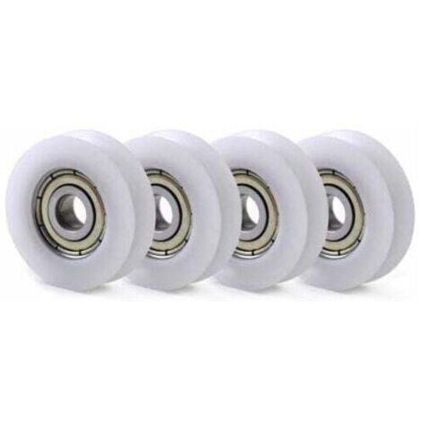 Vtizikl Lot de 10 roulements à billes de gorge 608 en nylon – Dimensions 6 x 30 x 10 mm – Résistance à l'usure pour portes coulissantes