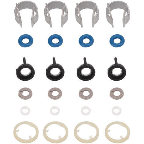 Vtizikl Kit de Réparation de Joints D'injecteur de Carburant, 4 Jeux de Joints Toriques de Réparation D'injecteurs de Carburant en Caoutchouc Métal 06H998907B de Remplacement pour A3 A4 A5 (1/5)