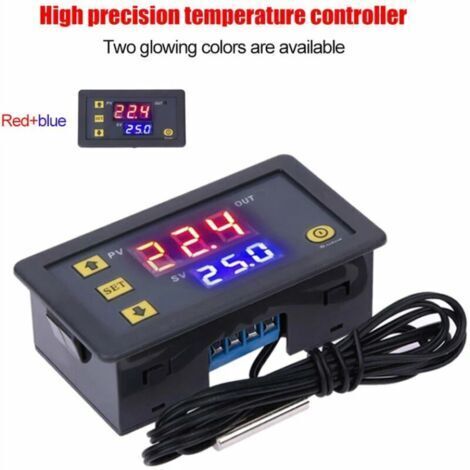 VtiziklModule de thermostat à affichage numérique Micro carte de contrôle de température (rouge-bleu 12v)