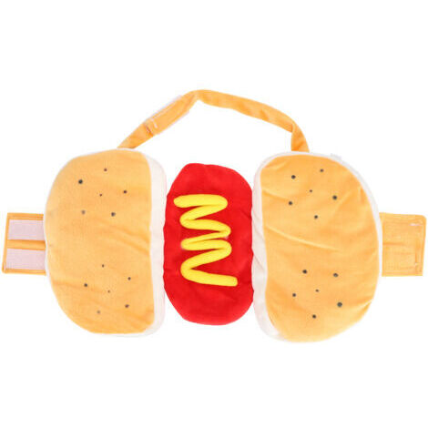 Jeffergarden Robe en coton jaune pour chien chaud, vêtements pour hamburgers, fournitures de vêtements chauds pour chiens, jaune S