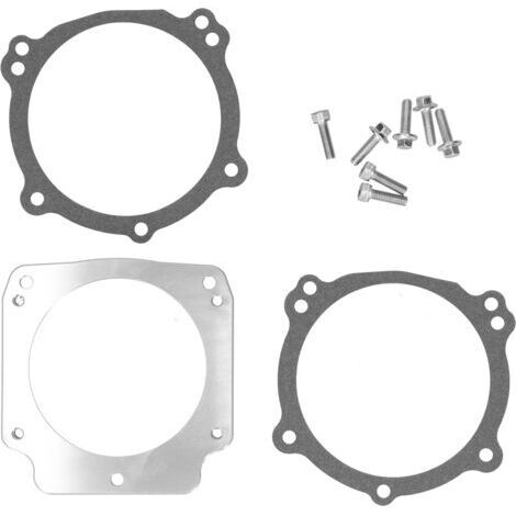 Vtizikl Adaptateur de corps d'accélérateur en alliage d'aluminium, adaptateur de corps d'accélérateur robuste à 2 joints et 7 vis avec trou traversant de 3,6 pouces pour corps d'accélérateur pour (1/5)