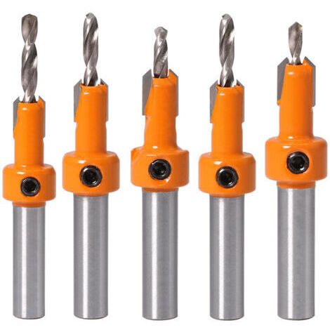 VtiziklFraise à bois HSS, tige de 8mm, fraiseuse, jeu de vis, extracteur, démolition, pour bois, fraise, alliage dur