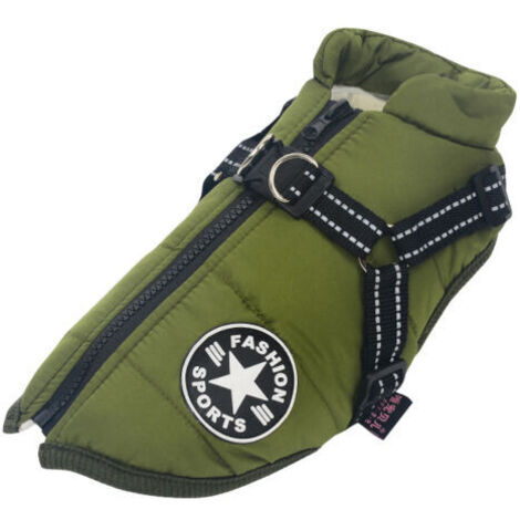 VtiziklVêtements d'automne et d'hiver pour chiens Vêtements rembourrés en coton chaud imperméable pour animaux de compagnie（M）