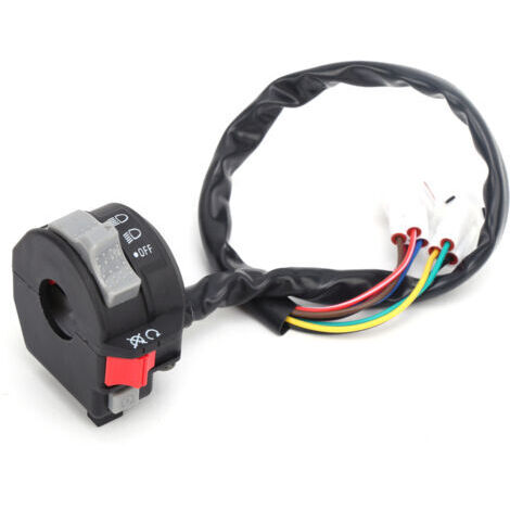 Vtizikl Commutateur de Guidon de Moto Démarrer/Tuer Commutateur de Commande des Phares Marche/arrêt Remplacement pour YFZ 450 2006‑2008 (1/5)