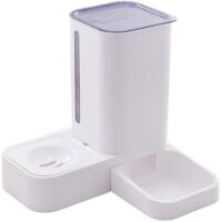 Distributeur automatique de nourriture pour chat Distributeur automatique d'eau pour chat 2 en 1 Set Feeder pour chats et chiens Capacité 1,5 L / 2 kg Violet