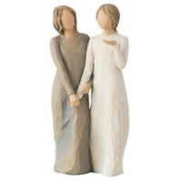 VtiziklCadeau Décoration Festival Cadeau Commémoratif Peint À La Main Statue Sœurs Résine Ornement Artisanat
