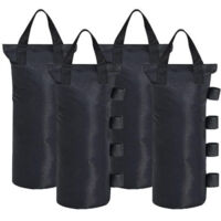 Vtizikl4Pcs Sacs De Poids De Sable Poids De Jambe Pour Tente Pop Up Pare-Soleil Pare-Soleil Sac De Pieds Leste, Noir